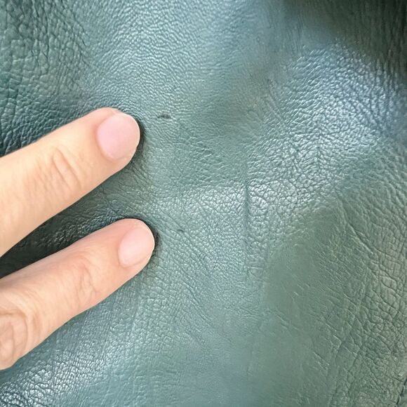 Blank NYC Moto Jacket With Removable Hood Size Small In Green Faux Leather GUC - Picture 9 of 9